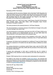 Temporary Road Closure