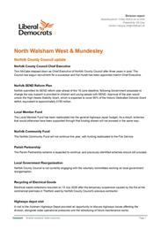 County Councillors Report July
