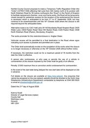Temporary Road Closure